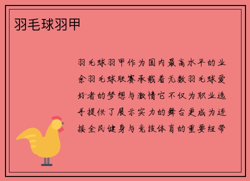羽毛球羽甲